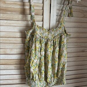 Rachel Zoe Yellow and Green Floral Camisole